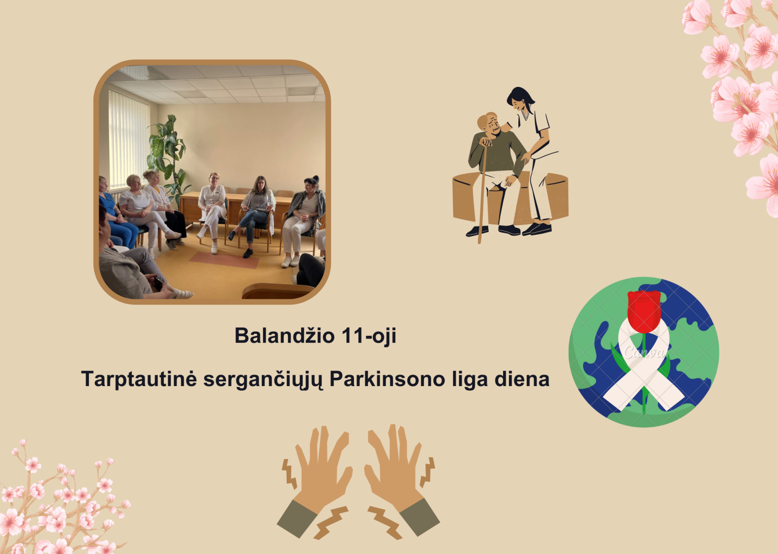 Balandžio 11-oji – Tarptautinė sergančiųjų Parkinsono liga diena