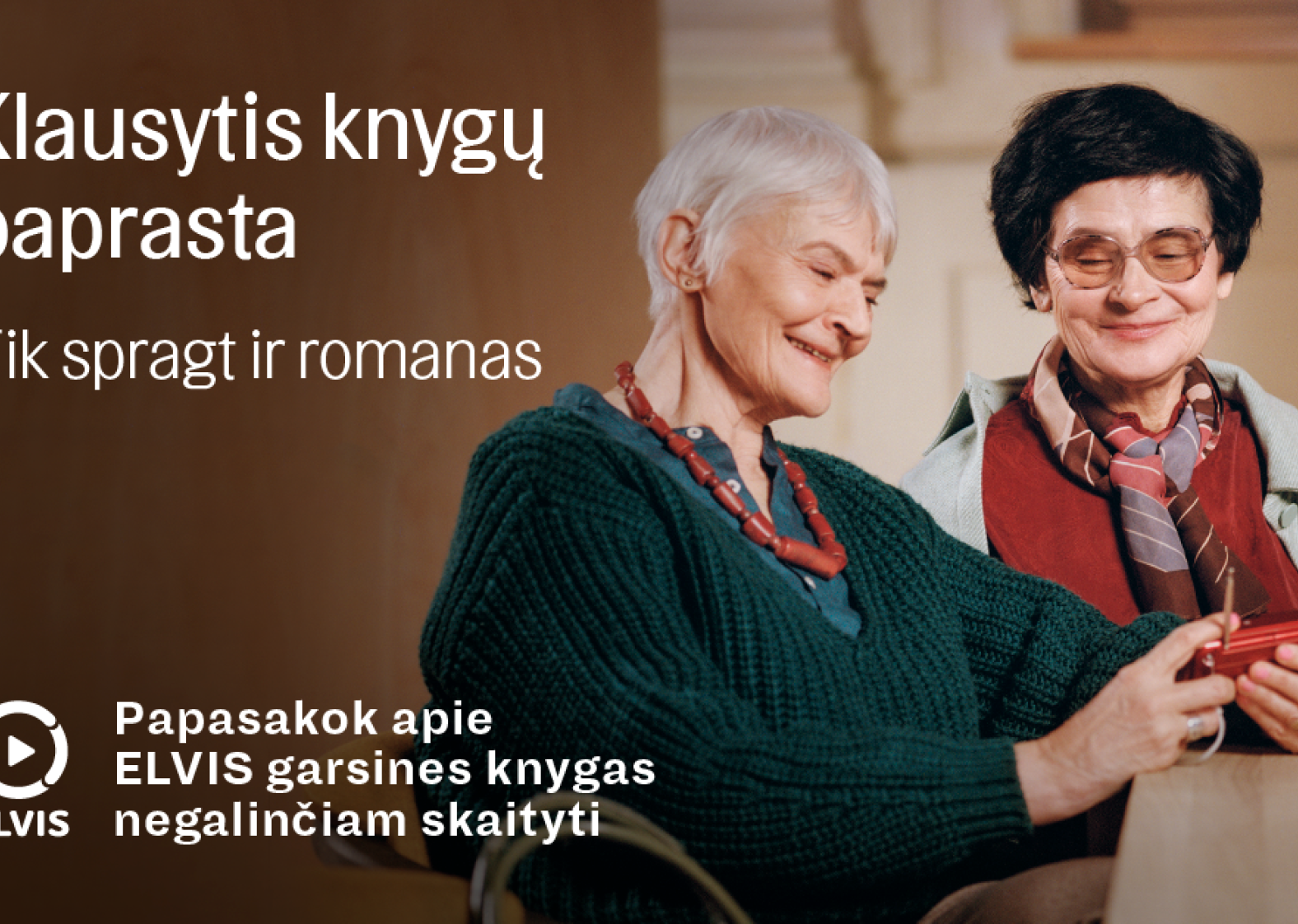 Pristatome alternatyvą negalintiems skaityti įprastai