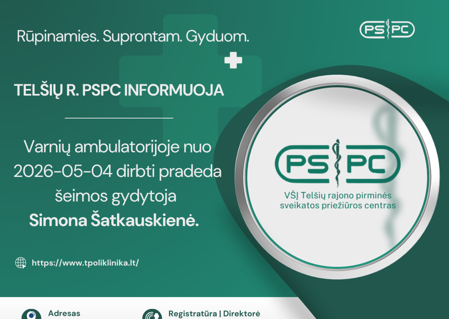 Aktuali informacija Varnių ambulatorijos pacientams
