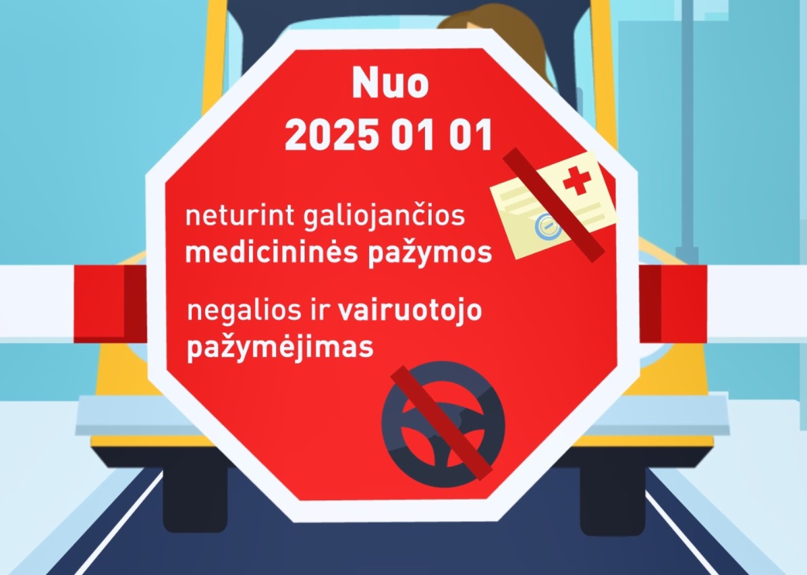 Aktuali informacija vairuotojams