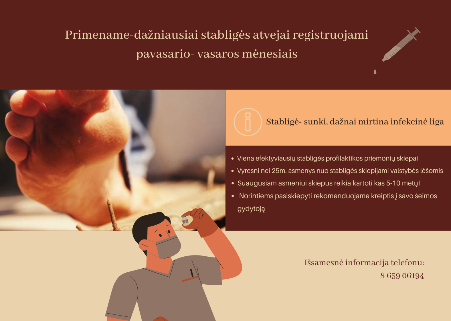 Kviečiame revakcinuotis nuo stabligės