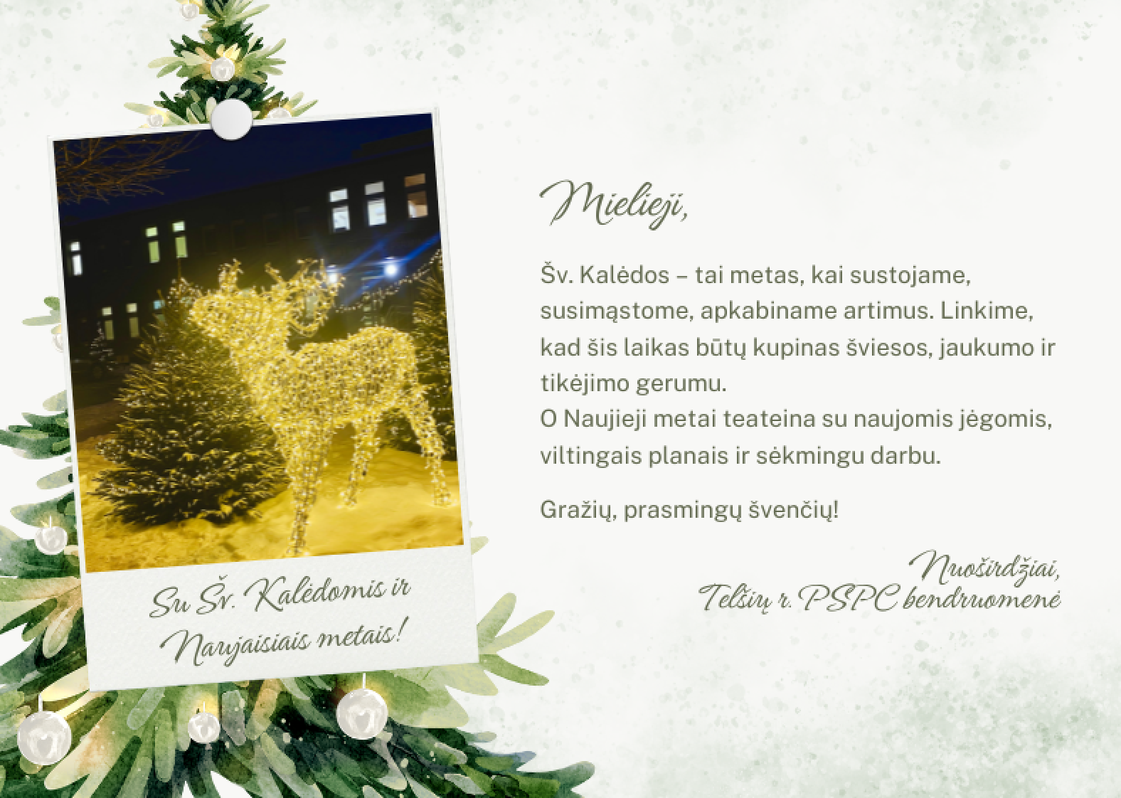 Šventinis sveikinimas