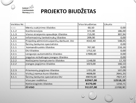 ,,Šeimų lankymo, teikiant ankstyvosios intervencijos paslaugas „Saugi pradžia“ įgyvendinimas Telšių bendruomenėje“ projekto įgyvendinimo ataskaita. Pranešėjas: VšĮ Telšių rajono pirminės sveikatos priežiūros koordinatorė Dovilė Bielskienė-7