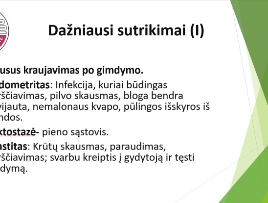 Pogimdyvinis laikotarpis. Fizinė mamos būklė, kas yra norma, o kas ne. Pranešėjas: Telšių regioninės ligoninės Akušerijos - ginekologijos skyriaus vedėjas gydytojas akušeris ginekologas Tomas Lūža -5